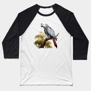 African Grey Parrot Baseball T-Shirt